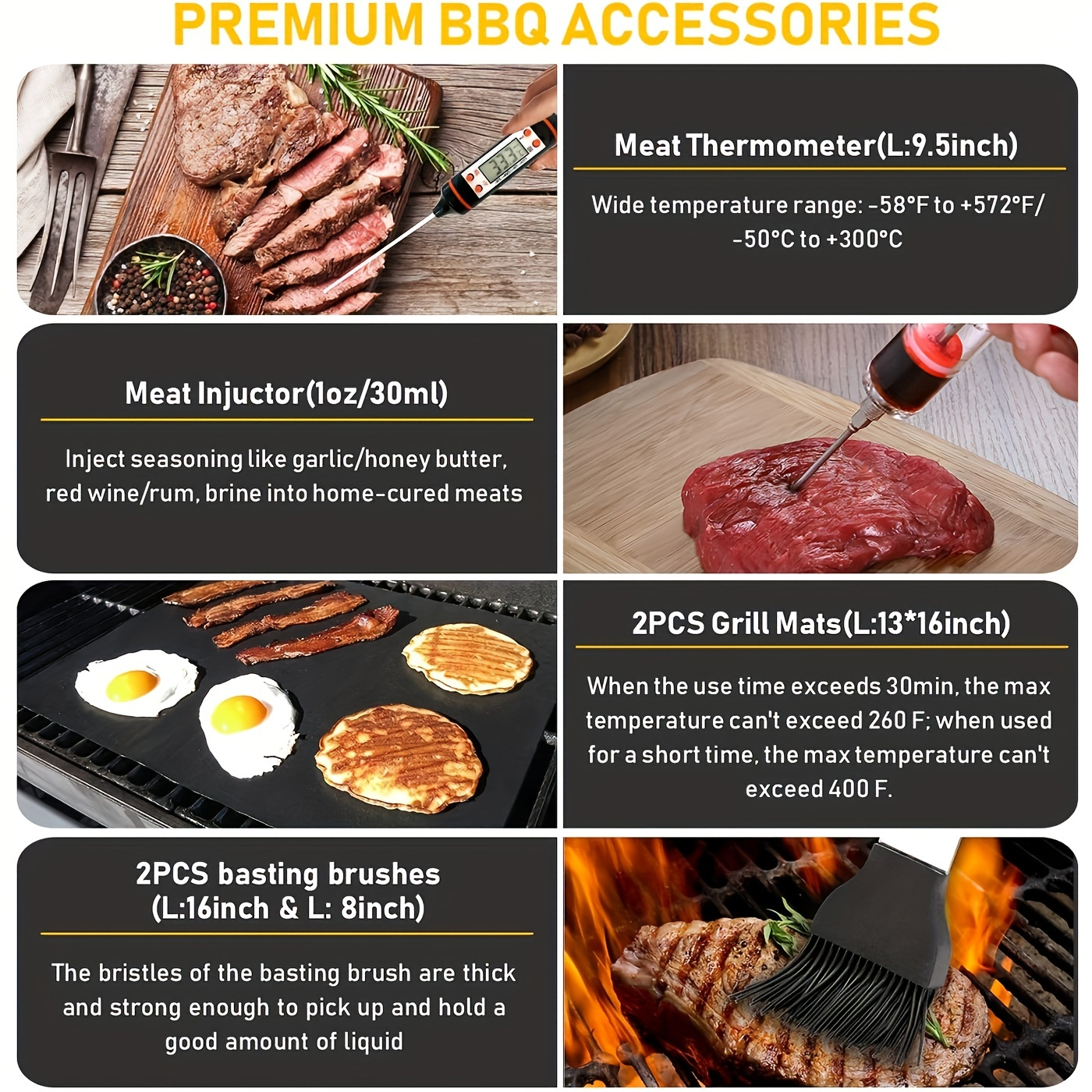 Griddle Tool Set 34 Piece 304 Stainless Steel Flat Top Grill Accessories with Spatula, Tongs & Scraper – Teppanyaki BBQ Tools for Outdoor Camping, Family Cookouts & School Lunches