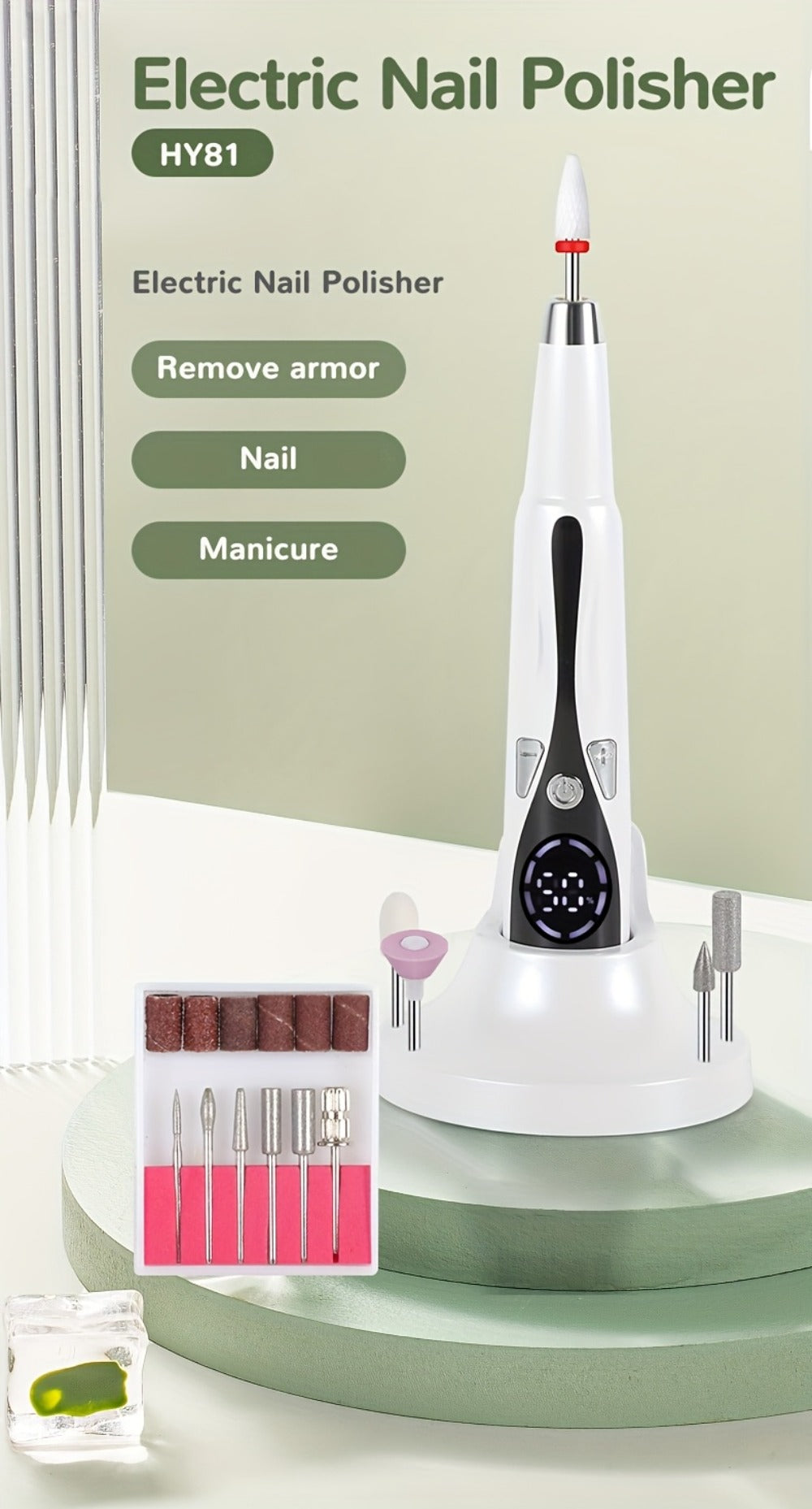 Electric Nail Drill Kit 12 Bits & Stand – 20000RPM Professional Nail File for Gel Polish Removal, Acrylic Shaping & Cuticle Care | Home Manicure Nail Drill Set for Beginners & Salon Use