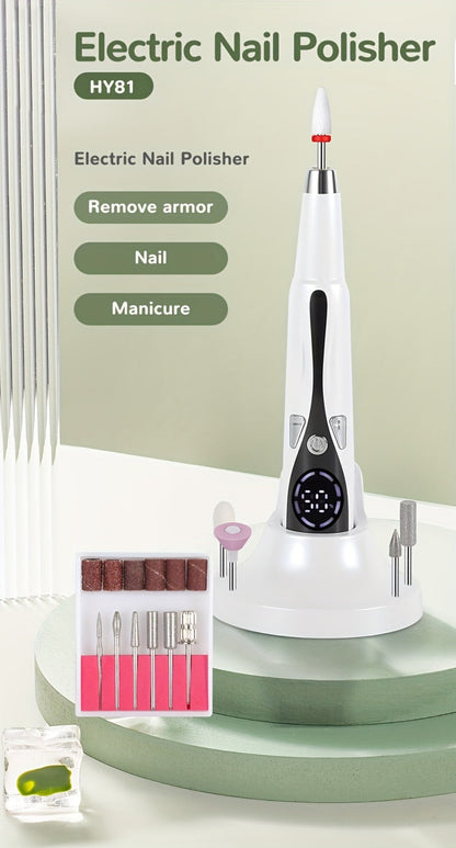 Electric Nail Drill Kit 12 Bits & Stand – 20000RPM Professional Nail File for Gel Polish Removal, Acrylic Shaping & Cuticle Care | Home Manicure Nail Drill Set for Beginners & Salon Use