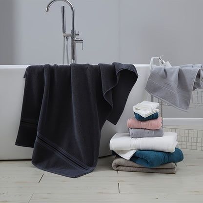 Towel Set 8 Piece 550GSM Pure Cotton Vintage Striped Bath, Hand Towels and Washcloths for Home and Guest Use