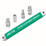 Ratchet wrench + adapter (green)