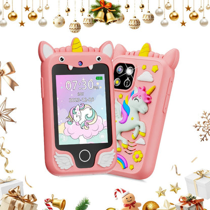 Kids Toy Smart Phone with HD Touchscreen & Dual Camera – 8GB Storage Dinosaur Play Phone | Educational Travel Toy for Boys & Girls Ages 3-10, Birthday Halloween & Christmas Gift | Green Blue Pink Purple