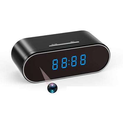 1080P WiFi Clock Camera Battery Powered, Hidden Nanny Cam with 64GB Memory Card Included, Night Vision, Motion Detection, Loop Recording, 2.4GHz Wireless, Remote Live View for Home Office Warehouse