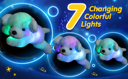 Plush Toy – Blue Puppy with Light-Up Body and Music for Colorful Interactive Room Display and Gifting