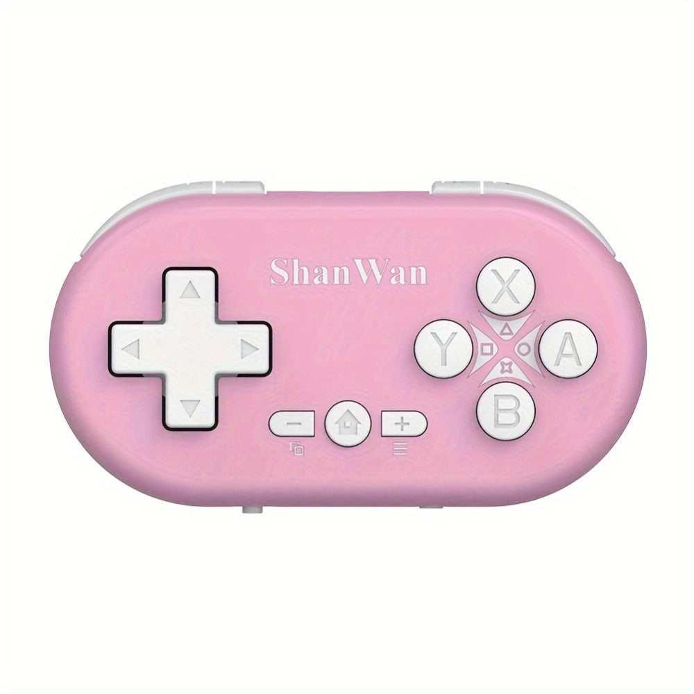 Mini Keychain Gaming Controller Bluetooth Mobile iOS Android - Gyroscope Axis Turbo Dual Vibration Wake Function 180mAh 5-Hour Battery Portable Pocket Gamepad