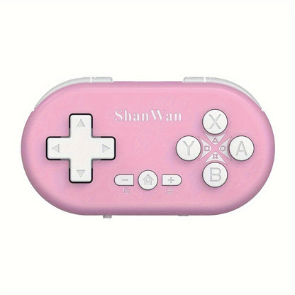 Mini Keychain Gaming Controller Bluetooth Mobile iOS Android - Gyroscope Axis Turbo Dual Vibration Wake Function 180mAh 5-Hour Battery Portable Pocket Gamepad