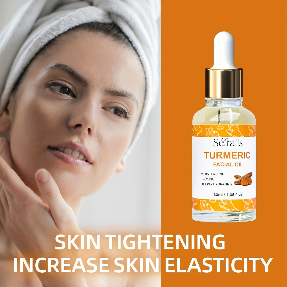 Three-Piece Turmeric-Labeled Skin Care Set with 100 g Soap, 50 g Cream and 1.01 oz Oil for Daily Routines
