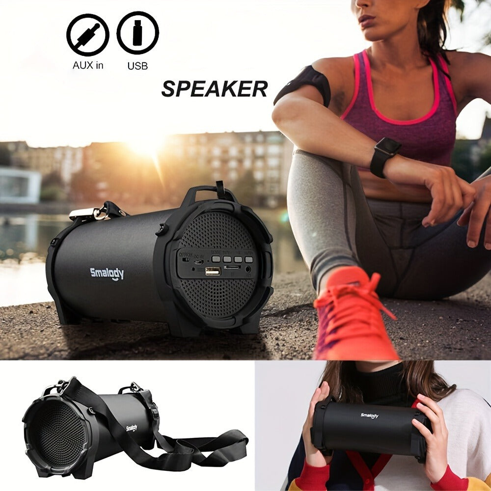 Rechargeable Wireless Boombox Speaker with 3.5mm AUX Input & USB Port – Loud Stereo Sound, 2000mAh Battery, 5H Playtime, Outdoor Indoor Party Home Speaker System