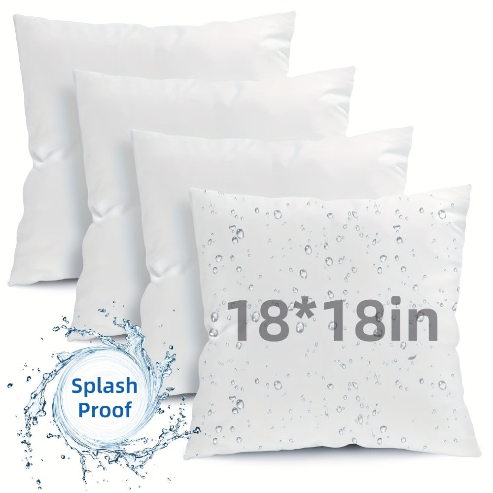 Outdoor Pillow Inserts 4/6 Pack – Soft Microfiber Fill, Waterproof & Fluffy Throw Pillow Inserts for Sofa Bed Couch, 12x20 18x18 20x20 Inch