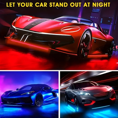 Car LED Atmosphere Light Panels APP & Wireless Control - External Decorative 2-Piece Set Multiple for Home, Desk and Accent Lighting