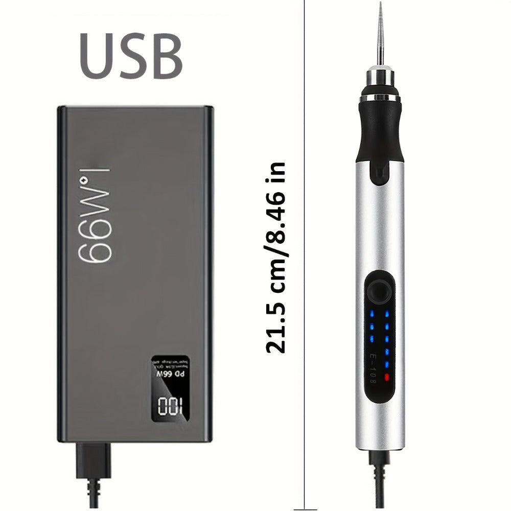 Mini USB-Rechargeable Rotary Tool with Three Speeds and 58-, 74- or 83-Piece Accessory Sets