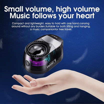 5-in-1 Wireless Bluetooth Speaker with Phone Holder & Earbuds, HD Stereo Sound, Colorful Ambient RGB Light, Universal Tablet & Phone Stand, Wireless Earbuds Included, Ideal for Work Travel Home Office