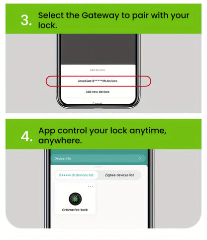GHome Smart Lock Knob with Fingerprint & Keypad - USB-C Rechargeable, App-Controlled Keyless Entry, Auto-Lock, Passage & Privacy Mode, K10 / K10 PRO / K20 / KD03 PRO, for Home Bedroom Office