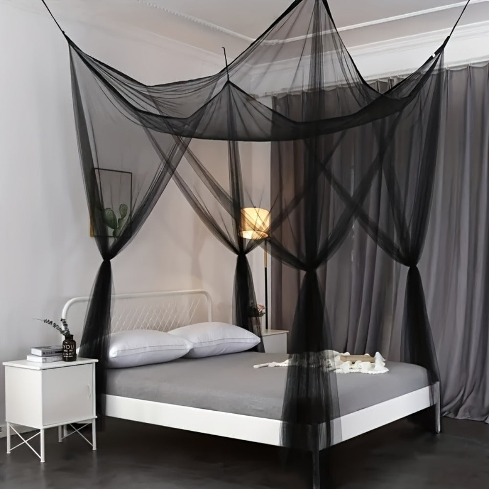 Bed Canopy Mosquito Net - Princess Canopy for Beds with Curtains, Sheer Bed Drapes for Indoor Outdoor Use