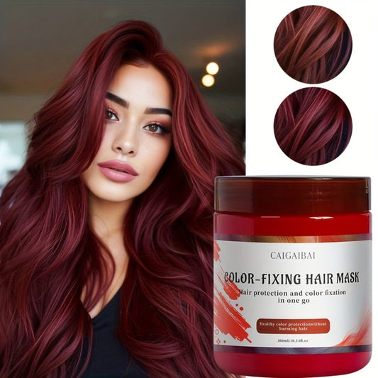 Rosemary Hair Mask Deep Conditioner & Color Reviver for Dyed Color-Treated Hair - Intensive Fortifying Treatment Repairs Damage Restores Shine All Hair Types Red Purple Gray 300ml