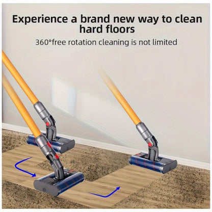 Dyson Replacement Brush Head Double Roller Compatible with V7 V8 V10 V11 V15 360° Swivel Hard Floor Vacuum Cleaner Attachment
