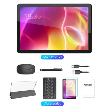 Android Tablet 10 or 11-Inch with Android 14, 8GB Total RAM, 128GB Internal Storage and 8000mAh Battery