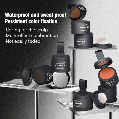 Beard Touch-Up Powder for Men - Instant Gray Coverage Beard Filler for Sparse Patchy Beard Eyebrows Hairline Temples Natural Finish Skin Friendly Long Lasting 5 Colors Available