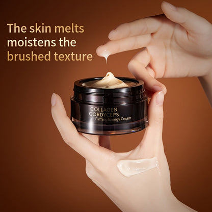 Cordyceps Collagen Face Cream for Women Sensitive Skin 50g - Squalane Glycerin Alcohol-Free Moisturizer Firming Hydrating Barrier Repair Anti-Aging Daily Cream