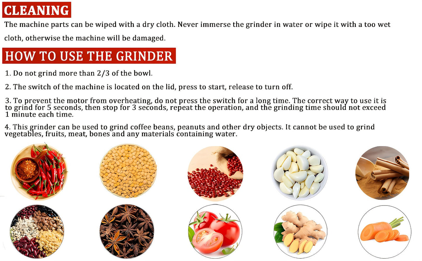 300W-Labeled Electric Coffee Grinder with Eight-Blade Assembly, 400ml Stainless Cup and Silver Finish