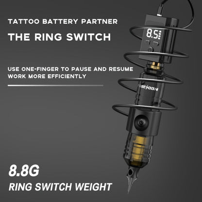 Tattoo Machine Kit POSEIDON BT17-XH Wireless Pen with 1200mAh Battery, LCD, 10 Cartridges and 6 Inks