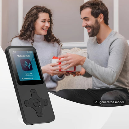 Bluetooth 5.0 MP3 Player with 64GB Micro SD Card, Built-In Speaker, FM Radio, Voice Recorder, E-Book & Photo Viewer, 1.8" Screen, Portable Music Player for Running Travel Gym – Black