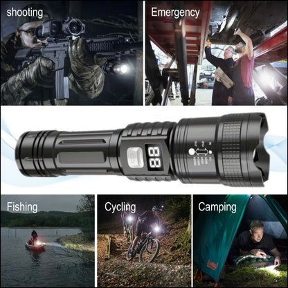 Rechargeable LED Flashlight Set 4pcs - Super Bright Zoomable Tactical Flashlight with USB Charging, IP65 Waterproof, Long Range High-Power Work Light for Camping, Hiking, Emergency & Outdoor Survival