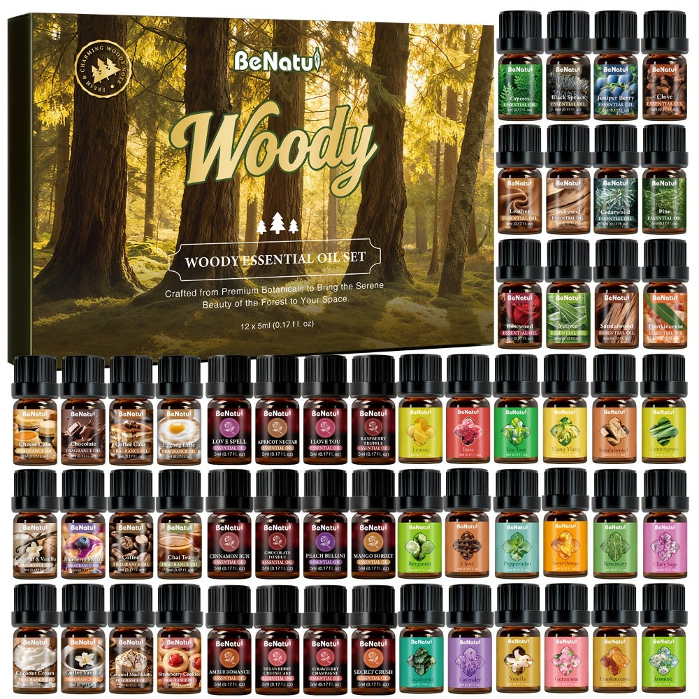 Aromatic Oil Gift Sets in Woody, Coffee, Date Night, Garden and Botanical Style Options Pictured