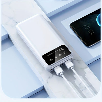 65000mAh Portable Power Bank with LED Display USB Charger for iPhone 17 16 15 14 13 12 11 XS Android Phones Tablets – High Capacity Emergency Backup Battery Pack for Travel Outdoor Camping