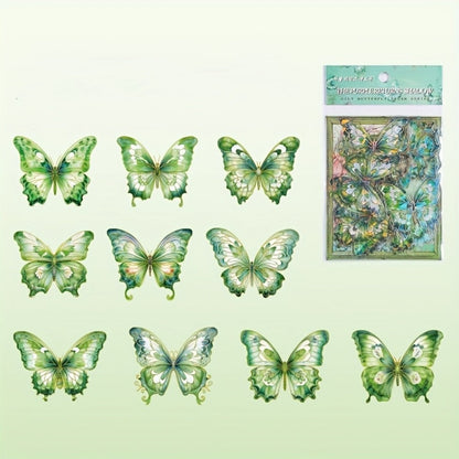 3D Butterfly Stickers 120pcs Holographic Glitter Resin Clear Aesthetic Decal Pack for an Everyday Personal Care Routine