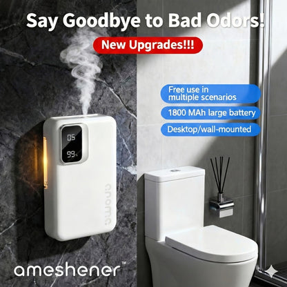 Ultrasonic Essential Oil Diffuser 1800mAh USB Rechargeable – 7-Level Fine Mist Control, Cordless Aromatherapy for Bedroom Bathroom Office, Odor Eliminator Home Diffuser Gift Set with Essential Oils