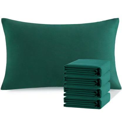Four-Pack Queen Pillowcase Set in 32 Solid Colors with 20 x 30-Inch Size and Envelope Closure