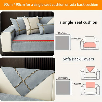 Sofa Cover 350 GSM Chenille Knit Panels for Single Seat, Armrest and 2, 3 or 4-Seater Sofa Sections