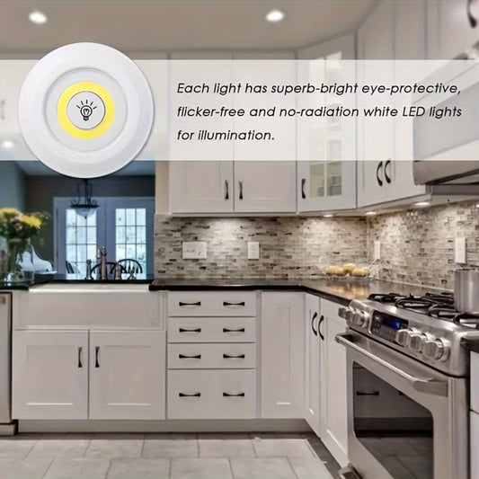 LED Puck Lights 5 Pack Wireless Remote Control Magnetic Adhesive – Indoor Night Lights for Hallway Bathroom Bedroom Kitchen Cabinet Staircase Home Decoration Easy Install