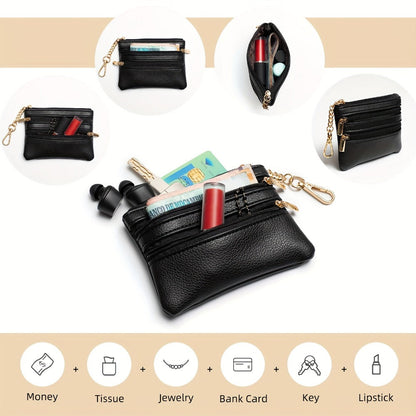 Phone Lanyard Crossbody Strap with Zipper Pouch, Beaded Charm and Five Exact Printed or Solid Styles