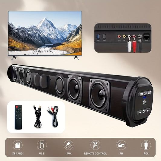 4D Surround Sound Subwoofer Speaker – Wireless & Wired, USB Plug & Play, Party Speaker for Laptop, Home Theater & Music Devices, Birthday Gift Idea