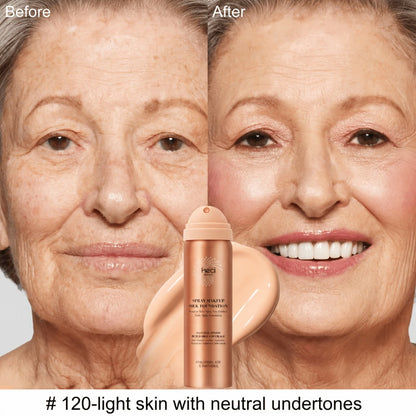 Two-Piece Spray Liquid Foundation and Brush Set with Matte Finish in Shades 110, 120 or 210