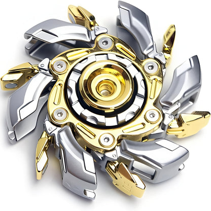 Adult Metal Fidget Spinner with Four Finish Options, 50 mm Diameter, Hex Key and Adjustable Blade Hardware