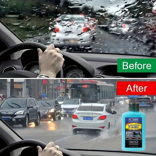 Car Glass Oil Film Remover Paste – Windshield Cleaner & Glass Restorer Cream, Removes Coatings for Auto & Home