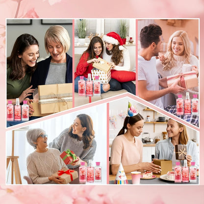 Bath and Body Gift Set in Cherry Blossom, Lavender Vanilla, Vanilla Coconut or Lotion and Mist Options