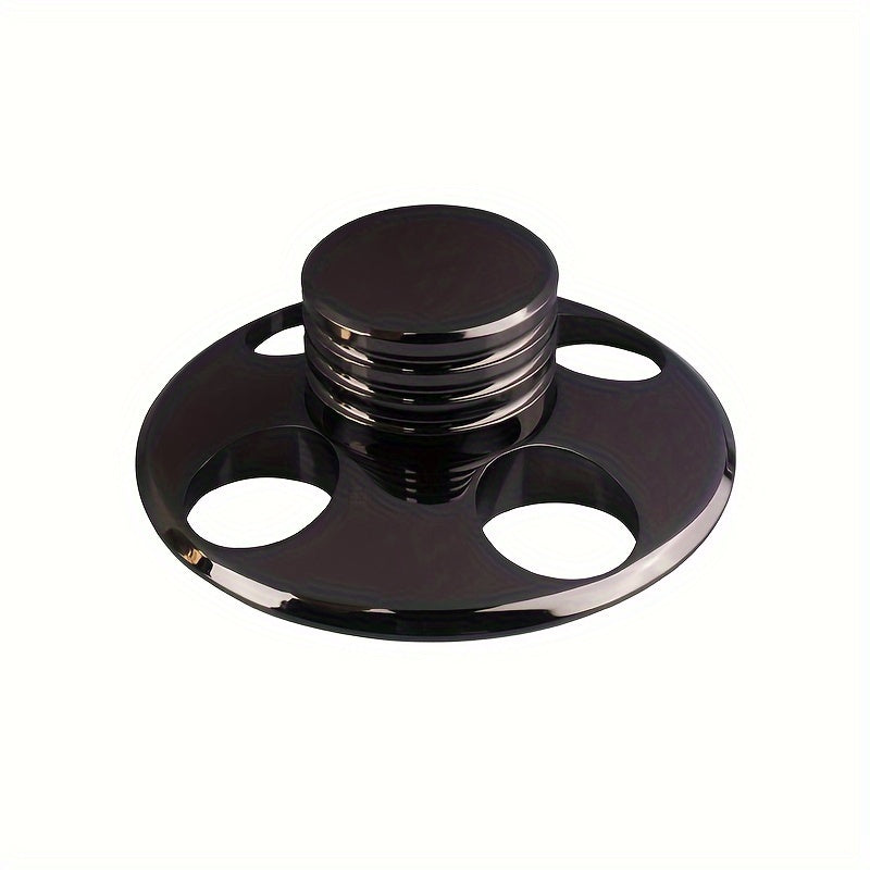Vinyl Record Weight Stabilizer, 79 mm Metal Turntable Clamp in Solid or Four-Hole Black, Silvery and Golden Options