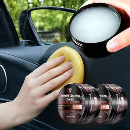 Car Plastic Restorer & Tire Protector Kit 3.38oz - Nano Coating Interior Shine, Yellowing Repair, Black Trim Renewal with Applicator Sponge