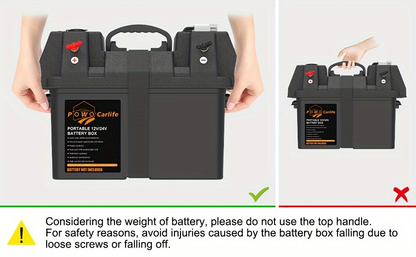 RV Battery Box Power Center Group 24-31 Smart Battery Holder with QC3.0 PD Fast Charge USB DC Ports for LiFePO4 Lithium Lead Acid Trailer Camper Van