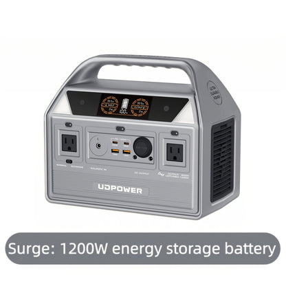 Portable Power Station 595Wh 600W with LiFePO4 Cell Pack, Nine Outputs, USB-C PD and 1200W Surge