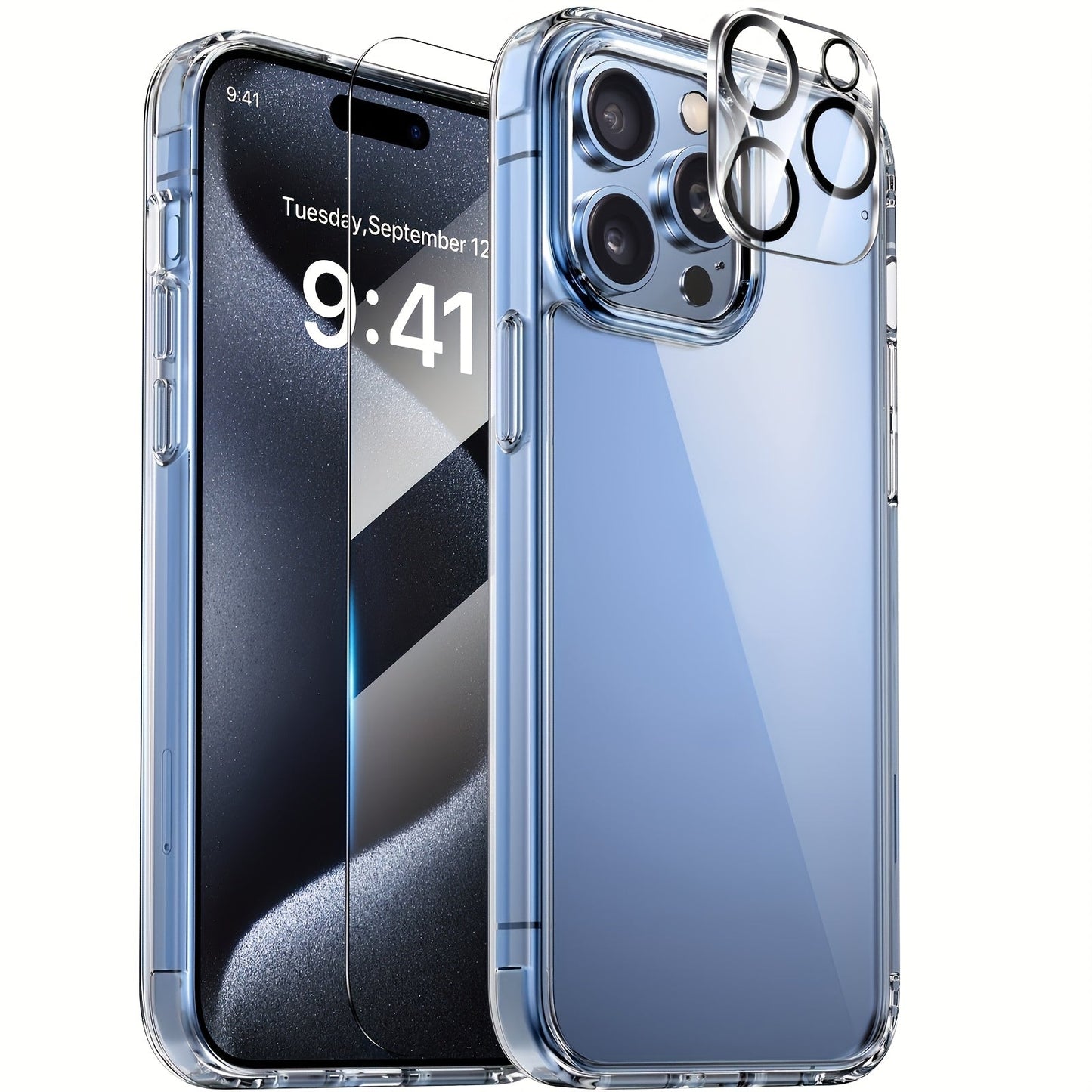 MagSafe iPhone Case with Screen Protector & Camera Lens Protector – N52 Super Magnet Shockproof Clear TPU PC Cover, Anti-Yellow, 3-in-1 Bundle for iPhone 16 16 Plus 16 Pro 16 Pro Max 15 14 13 11