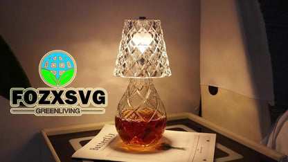 Wireless Wine Bottle Lamp – USB Rechargeable Acrylic Crystal Shade, 3-Color Touch Control Smooth Dimming, 2000mAh Cordless Bottle Light for Bar Decor, Home, Kitchen, Party & Table Ambiance (1pc / 2pcs)