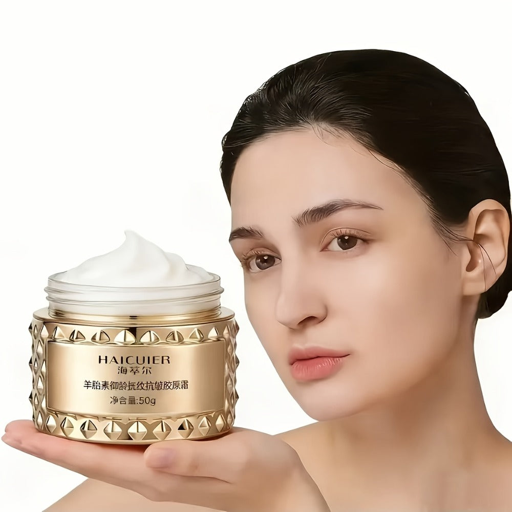 Face Cream Sheep Placenta Extract and Collagen Formula in a 50g Jar for Morning and Night Use