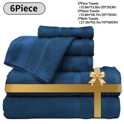Cotton Bath Towel Set 6/10 Piece - 100% Pure Cotton Large Bath Towels for Women & Men, Highly Absorbent Quick Dry Spa Hotel Quality Towels for Bathroom, Bedroom, Gym, Pool & Travel, Soft Fluffy Luxury Towel Sets