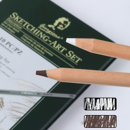 Sketching Pencil Set 27 Piece with Charcoal Pencils Charcoal Sticks Erasers Drawing Supplies for Artists Beginners Students Sketching Quick Sketching Art Kit Gift