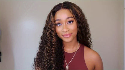 Deep Wave Human Hair Wig with 13x4 HD Lace Front, 180% Density and 14-34 Inch Length Options